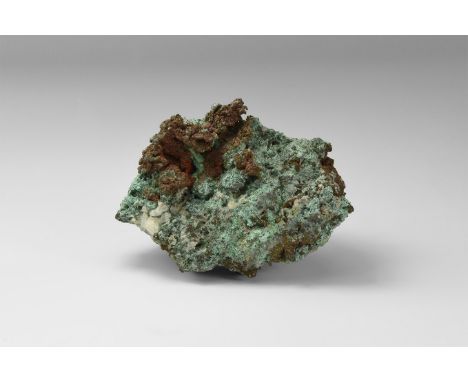 A specimen of crystallised native copper in matrix from Cornwall, copper throughout, with one group of crystals particularly 