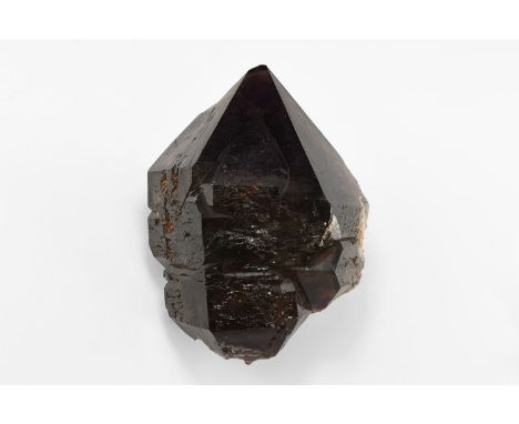 An unusually large dark amethyst crystal with multiple growths and twinning, from a now extinct deposit in Australia, excavat