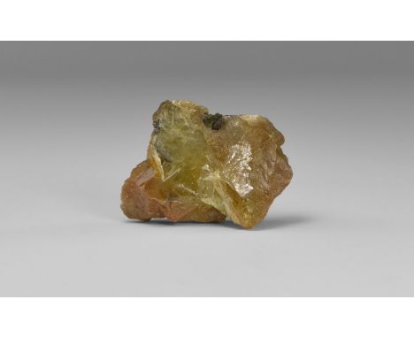 A specimen of platy, lustrous cerussite crystals from the classic Tsumeb, Namibia, locality, in old white card tray. From Tsu