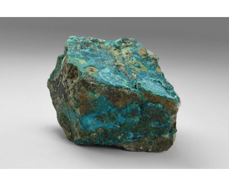 A colourful specimen of chrysocolla in matrix, from Arizona, USA. Found Arizona, USA; from the historic ‘Victorian Museum’ co