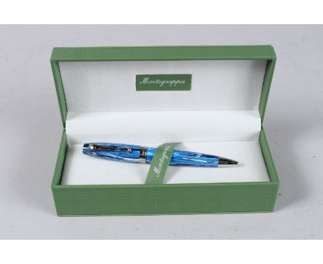 A MONTEGRAPPA BLUE PEN, boxed.