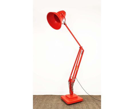 ANGLEPOISE ORIGINAL 1227 GIANT FLOOR LAMP, crimson red finish, 249cm H at tallest approx. 