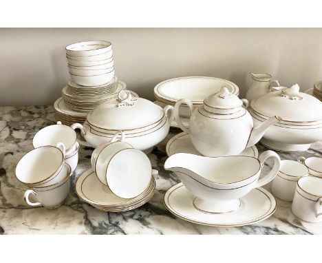 DINNER SERVICE, English Fine Bone China Royal Worcester 'Contessa', twelve place, six piece settings, 84 pieces approx. 
