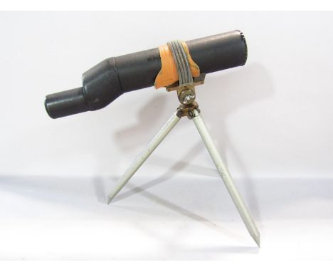A Ross Parker-Hale Bisley 20 spotting scope, with an adapted tripod 