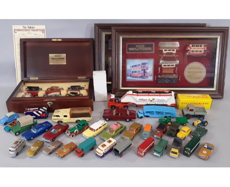 A collection of boxed and unboxed model vehicles by Dinky, Corgi, Lesney and Matchbox including 'Dinky Beats' Morris Oxford, 