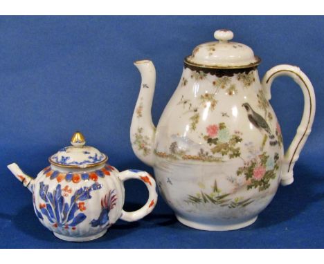 A collection of mostly Chinese porcelain and decorative arts to include a small Imari palette teapot of ribbed form  together