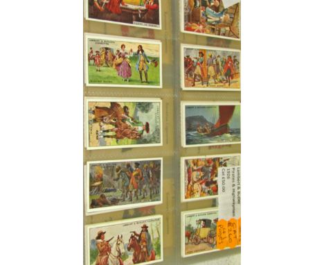 A collection of vintage cigarette cards including Lambert and Butler Pirates and Highwaymen, 1926, 60 Silk cards by Kensitas 