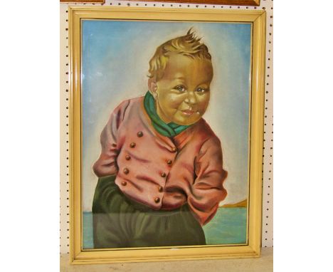 20th century, possibly Finish school, half length portrait of a young boy, pastels, framed and glazed, 50 x 37 cm 