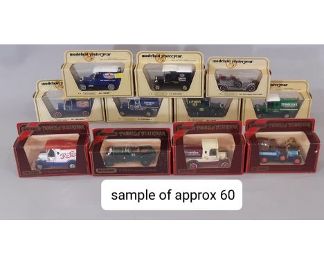 Approx 60 model vehicles by Matchbox from the Models of Yesteryear range, in straw and maroon boxes 