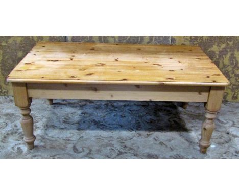 A contemporary pale pine occasional / coffee table,  45cm high, 98 x 60cm 