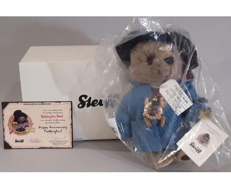 Paddington Bear by Steiff, 2008 limited edition no 329 commemorating 50 years of Paddington, in un-opened sealed bag with box