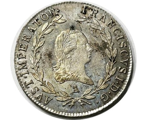Austria. First Emperor Of Austria As Francis I, 1804-35. Twenty Kreuzer, 1810 A. Vienna Mint 