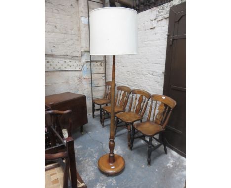 MAHOGANY STANDARD LAMP 