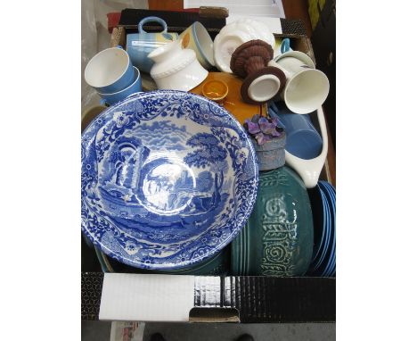 SUNDRY CERAMICS INCLUDING COPELAND SPODE ITALIAN BOWL, ETC. 