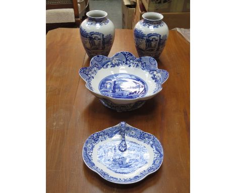 PARCEL OF SPODE BLUE ITALIAN CERAMICS 