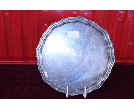 A hallmarked silver footed tray awarded by The Royal Observer court presented to A.H.Fay Esq by old and present members CF"3 