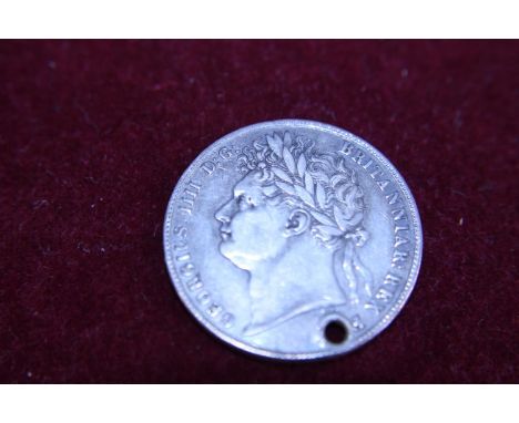 An 1821 silver George IV half crown (As found) 