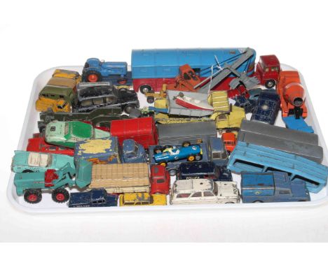 Collection of model vehicles including Dinky, Triang, Lesney, etc.