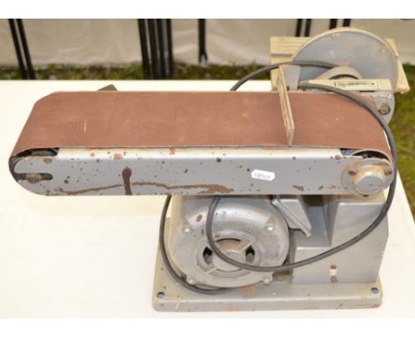 Unbranded benchtop 4inch belt and 6inch disc sander, marked MM491 