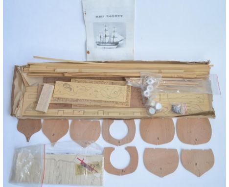 Syd Little Collection - Billing boat 1:50 scale HMS Bounty wooden plank on frame kit model, comes with set 583 Billing boats 