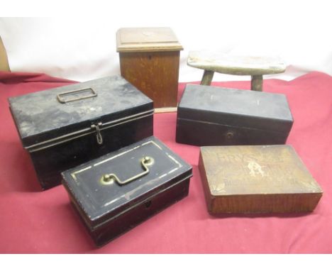 Early 20th century oak desktop letter holder, Frys chocolate wooden box, Rowntrees York chocolates cardboard box, small wood 