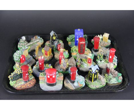 A collection of J Crooks, British Postbox Collection figures, to include; Numbers 1, 3, 4, 5, 6, 7, 8, 9, 10, 11, 18 and 20, 