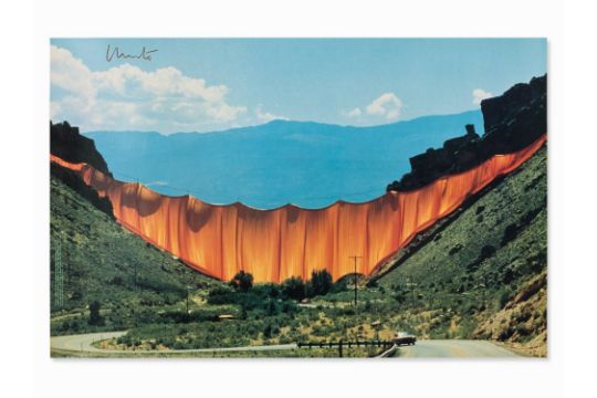 Christo Jeanne Claude Poster Valley Curtain Usa 1972 Color