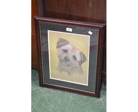 J M English school
watercolour and pastel
Portrait of a Terrier
