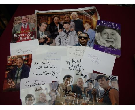 Collection of various signed Only Fools & Horses memorabilia including signed cast photo, Boyce and Beyond signed autobiograp