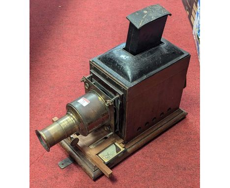 An early 20th century magic lantern projector