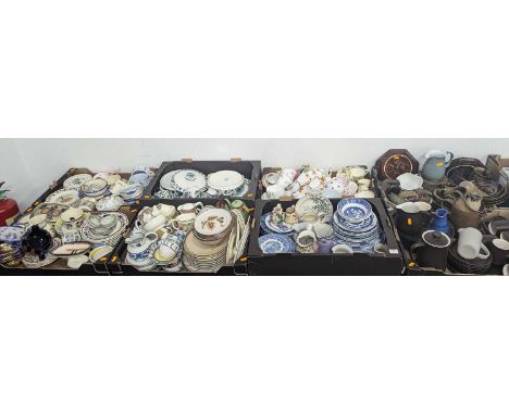 Eight boxes of mixed ceramics to include Quimper