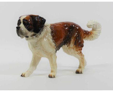 A Goebel German pottery model of a St Bernard dog, height 28cm 