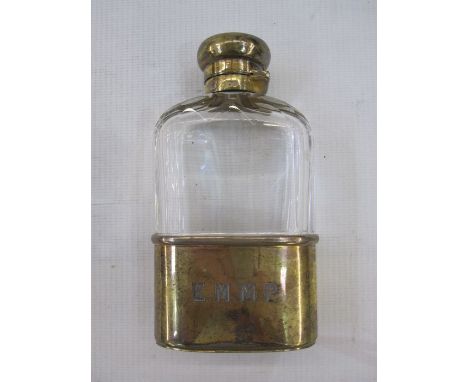 Silver-mounted hip flask, London 1901