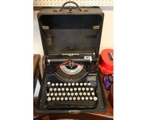 Cased Underwood portable typewriter 