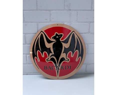 Reproduction Bacardi Bat Enamel Sign Height: 50 cm. Width: 50 cm. Depth: 1 cm. Condition: Very good. Location: The Netherland