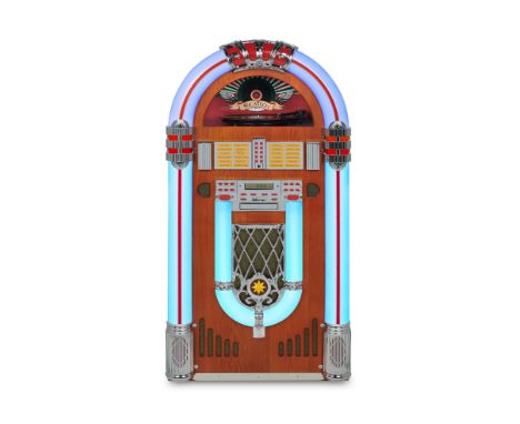 This Jukebox is an absolute eye-catcher in your home, office, bar or restaurant. Because the 50s design with LEDTUBES of the 