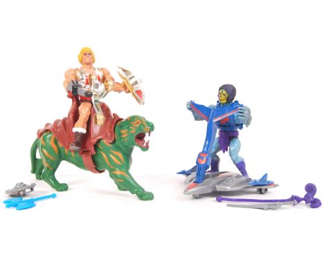 A collection of original vintage 1980's He-Man Masters Of The Universe ( MOTU ) action figures by Mattel, to include; Flying 