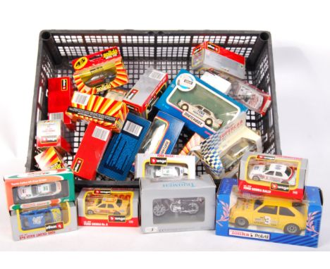 A large collection of assorted boxed diecast model cars and vehicles. To include; Matchbox Superkings, Solido, Burago, Lledo,