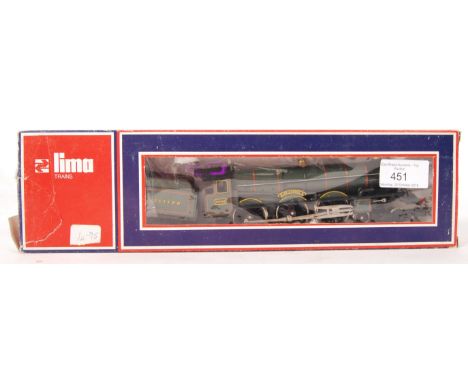 A vintage Lima 00 Gauge model railway trainset locomotive with tender set 20 5103M W G GWR GW 4-6-0 KING CLASS LOCO 6000 ' Ki