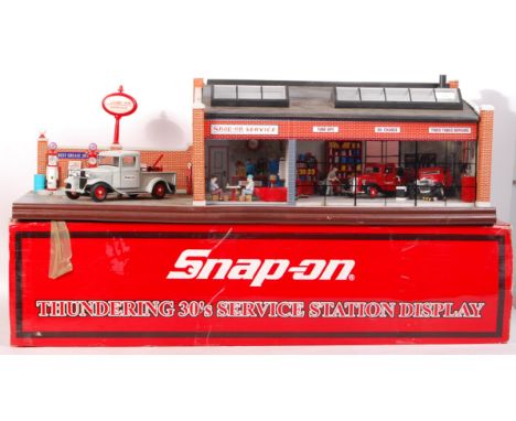 A rare large Snap-On / Snap On made 1:24 scale diecast model ' Thundering 30's Service Station ' diorama. Incredibly detailed