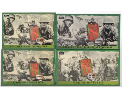 A collection of 4x assorted W.Britain / Britains made ' World War II Squad ' military metal toy soldier sets to include; 1745