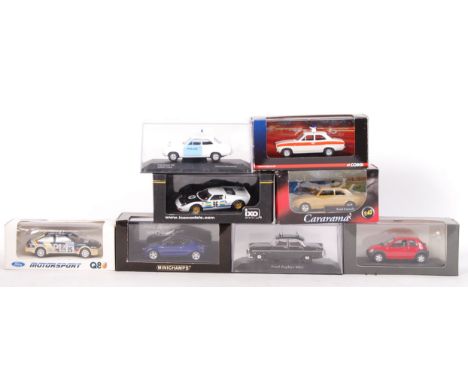 A good collection of 8x assorted 1:43 scale precision diecast model cars. All Fords, in various guises. To include; Minichamp