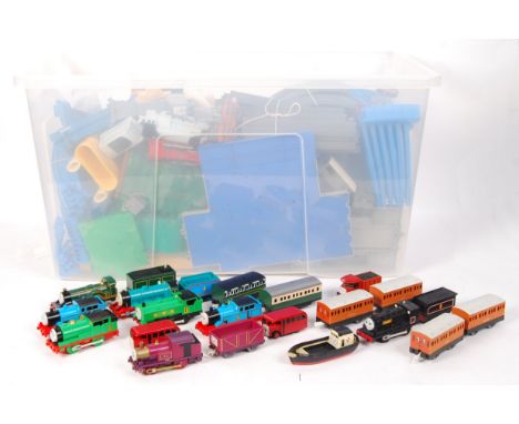 A LARGE collection of assorted c1995 Tomy made ' Thomas The Tank Engine ' battery operated train set accessories, items and t