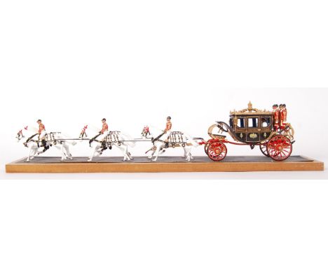 A beautiful William Britains made ' The Irish State Coach ' No. 00254 1:32 scale metal model set. Depicting the Irish Royal S