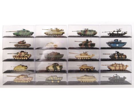 A good collection of 20x assorted Del Prado 1:72 scale diecast model military tanks and armoured vehicles. Highly detailed, a