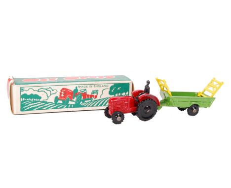 A rare vintage Wee World made diecast model No. 47 - tractor &amp; trailer. Tractor good+ to very good (some paint chips), tr