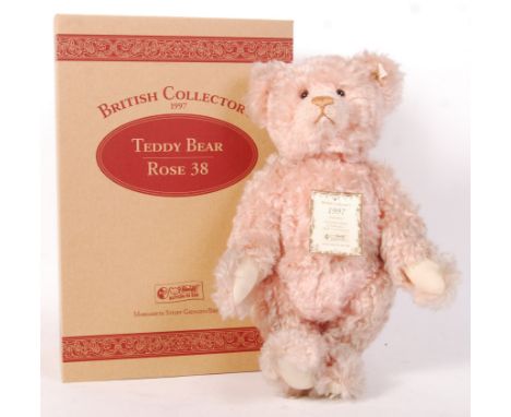 A Steiff made 1997 ' British Collector's ' teddy bear ' Rose 38 '. Limited Edition to just 3,000 bears. 654480. Only ever dis