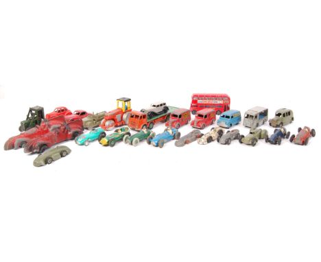 A collection of 26x assorted vintage original scale diecast vehicles vastly Dinky Toys with some pre war examples. Dinky to i