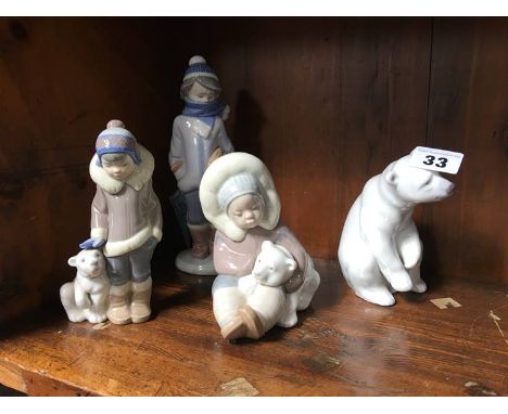 Four Lladro figures
