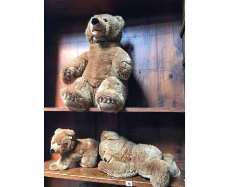 Group of three Steiff bears